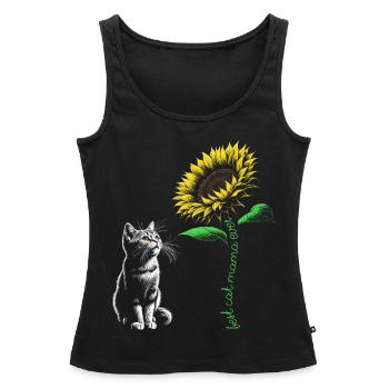 Best Cat Mama Ever - Women’s Premium Organic Tank top - black - Front - AI Model Female 172 light (172cm)