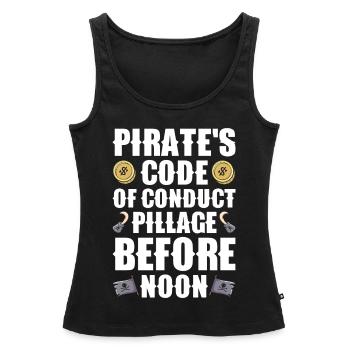 Pirat Totenkopf Freibeuter Piratenschiff - Frauen Premium Organic Tank Top - Schwarz - Vorne - AI Model Female 172 light (172cm)