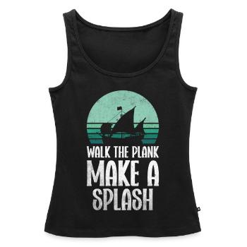 Pirat Totenkopf Freibeuter Piratenschiff - Frauen Premium Organic Tank Top - Schwarz - Vorne - AI Model Female 172 light (172cm)