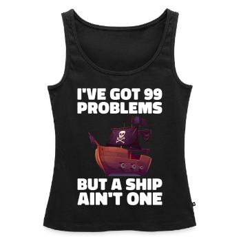 Pirat Totenkopf Freibeuter Piratenschiff - Frauen Premium Organic Tank Top - Schwarz - Vorne - AI Model Female 172 light (172cm)
