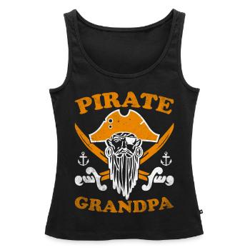 Pirat Totenkopf Freibeuter Piratenschiff - Frauen Premium Organic Tank Top - Schwarz - Vorne - AI Model Female 172 light (172cm)
