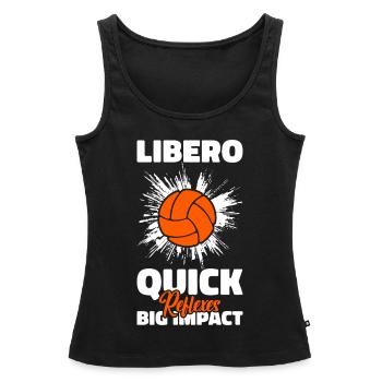 Volley-ball Libero - Débardeur bio Premium Femme - noir - Devant - AI Model Female 172 light (172cm)