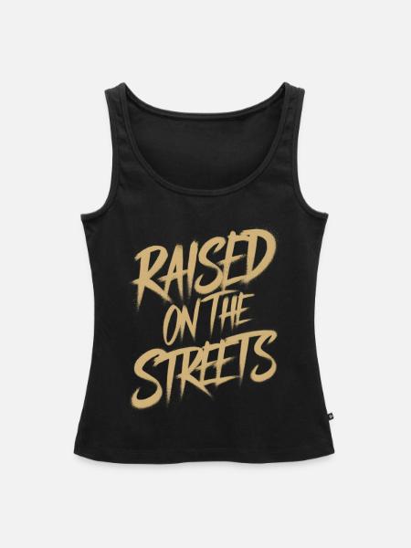 Aufgewachsen auf der Straße - Frauen Premium Organic Tank Top - Schwarz