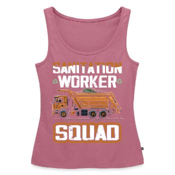 Garbage truck driver for sanitation workers - Women’s Premium Organic Tank top - mauve - Front - AI Model Female 172 light (172cm)