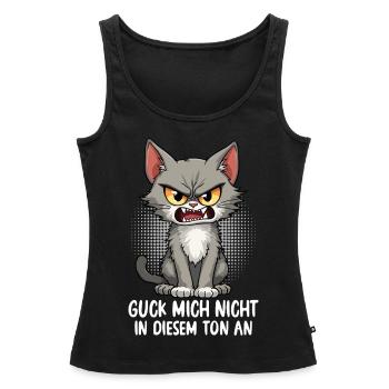 Don't look at me in this tone - Women’s Premium Organic Tank top - black - Front - AI Model Female 172 light (172cm)