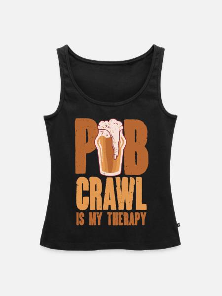 Bar Crawl Kneipentour - Frauen Premium Organic Tank Top - Schwarz