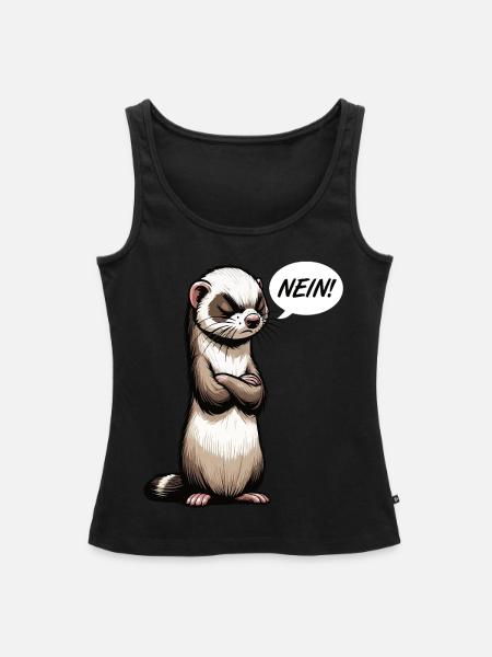 Nein Frettchen Frettchenhalter Frettchenbesitzer - Frauen Premium Organic Tank Top - Schwarz