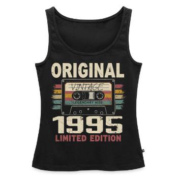 1995 Geburtstagsgeschenk 1995 Jahrgang 1995 Retro - Frauen Premium Organic Tank Top - Schwarz - Vorne - AI Model Female 172 light (172cm)