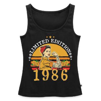 1986 Jahrgang Jahrgang 1986 Jahrgang Geburtstagsgeschenk - Frauen Premium Organic Tank Top - Schwarz - Vorne - AI Model Female 172 light (172cm)
