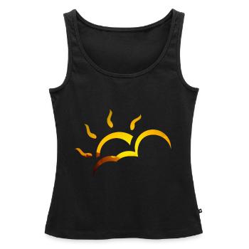 Sonne - Frauen Premium Organic Tank Top - Schwarz - Vorne - AI Model Female 172 light (172cm)