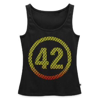 42 Geek - Frauen Premium Organic Tank Top - Schwarz - Vorne - AI Model Female 172 light (172cm)