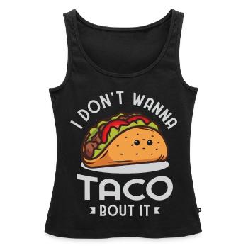 Taco Tacos Apperal - Débardeur bio Premium Femme - noir - Devant - AI Model Female 172 light (172cm)