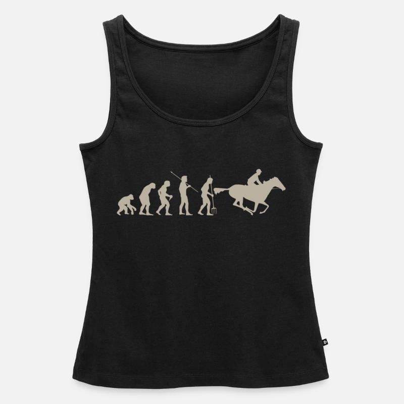 Evolution Pferd Geschenkidee - Frauen Premium Organic Tank Top - Schwarz