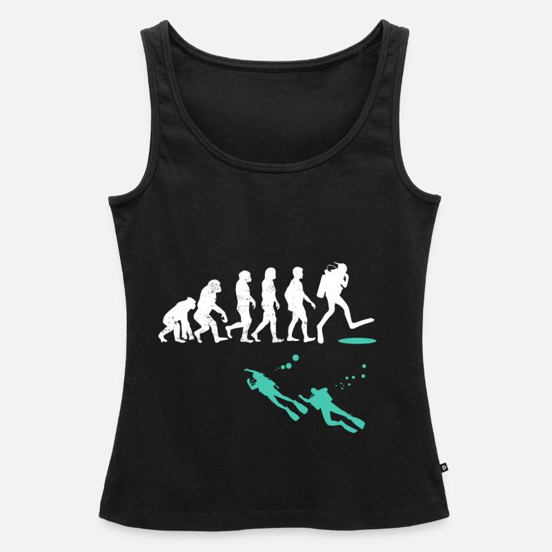 Evolution of Scuba Diver Evolution - Women’s Premium Organic Tank top - black