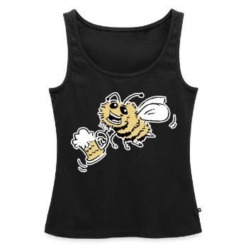 L’abeilles à la bière - Débardeur bio Premium Femme - noir - Devant - AI Model Female 172 light (172cm)
