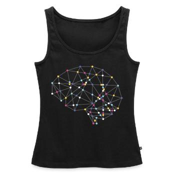 Tee-shirt intelligent pour les gens intelligents - Débardeur bio Premium Femme - noir - Devant - AI Model Female 172 light (172cm)