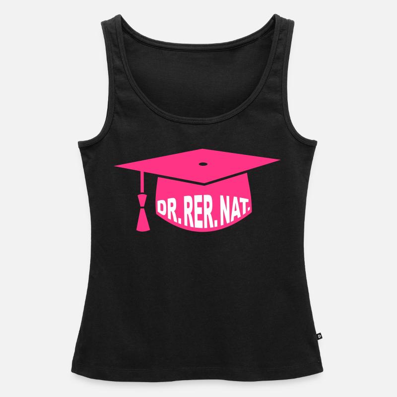 Doktor - Doktorhut - Studium - Geschenk - Dr. rer. - Frauen Premium Organic Tank Top - Schwarz