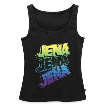 Jena Allemagne City Font Skyline Accueil - Débardeur bio Premium Femme - noir - Devant - AI Model Female 172 light (172cm)