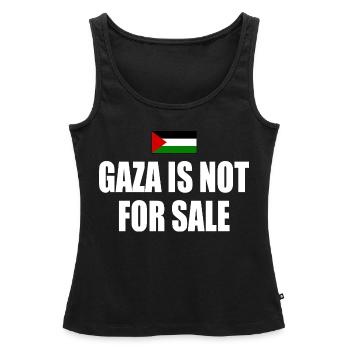 gaza is not for sale - Women’s Premium Organic Tank top - black - Front - AI Model Female 172 light (172cm)
