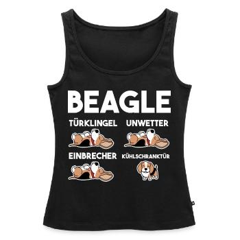 Hund Beagle - Frauen Premium Organic Tank Top - Schwarz - Vorne - AI Model Female 172 light (172cm)