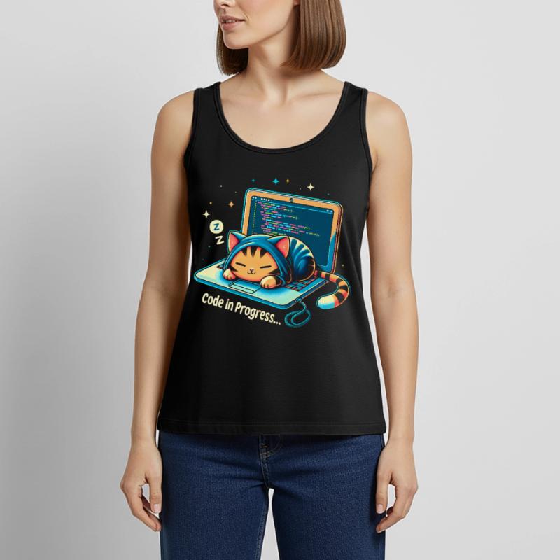 Code in progress.. - Programming Cats Women’s Premium Organic Tank top