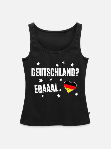 Lustiger Spruch Egal - Frauen Premium Organic Tank Top - Schwarz
