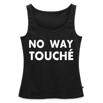 No way touché - Frauen Premium Organic Tank Top - Schwarz - Vorne - AI Model Female 172 light (172cm)