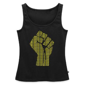 Black Lives Matter - Débardeur bio Premium Femme - noir - Devant - AI Model Female 172 light (172cm)