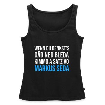 Markus Söder - Frauen Premium Organic Tank Top - Schwarz - Vorne - AI Model Female 172 light (172cm)