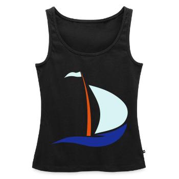 bateau à voile - Débardeur bio Premium Femme - noir - Devant - AI Model Female 172 light (172cm)
