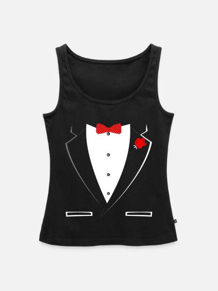 Smoking Gentleman Style - Frauen Premium Organic Tank Top - Schwarz