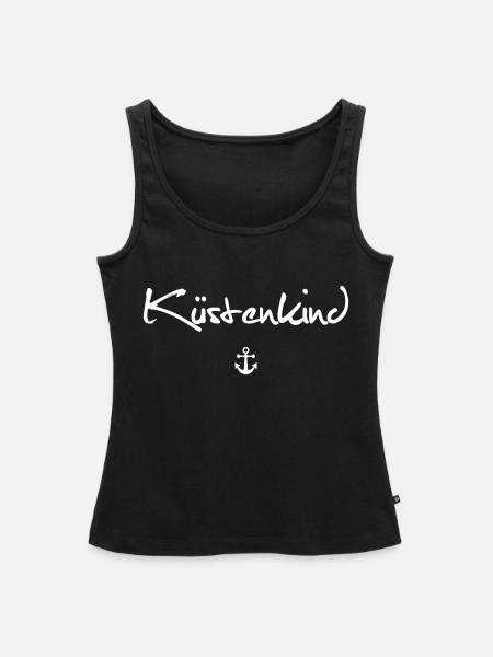 Küstenkind | Anker - Frauen Premium Organic Tank Top - Schwarz