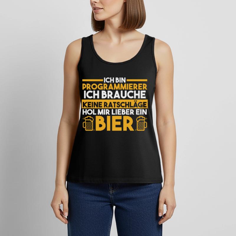 Programmieren Entwickler Coder Bier Programmierer Frauen Premium Organic Tank Top