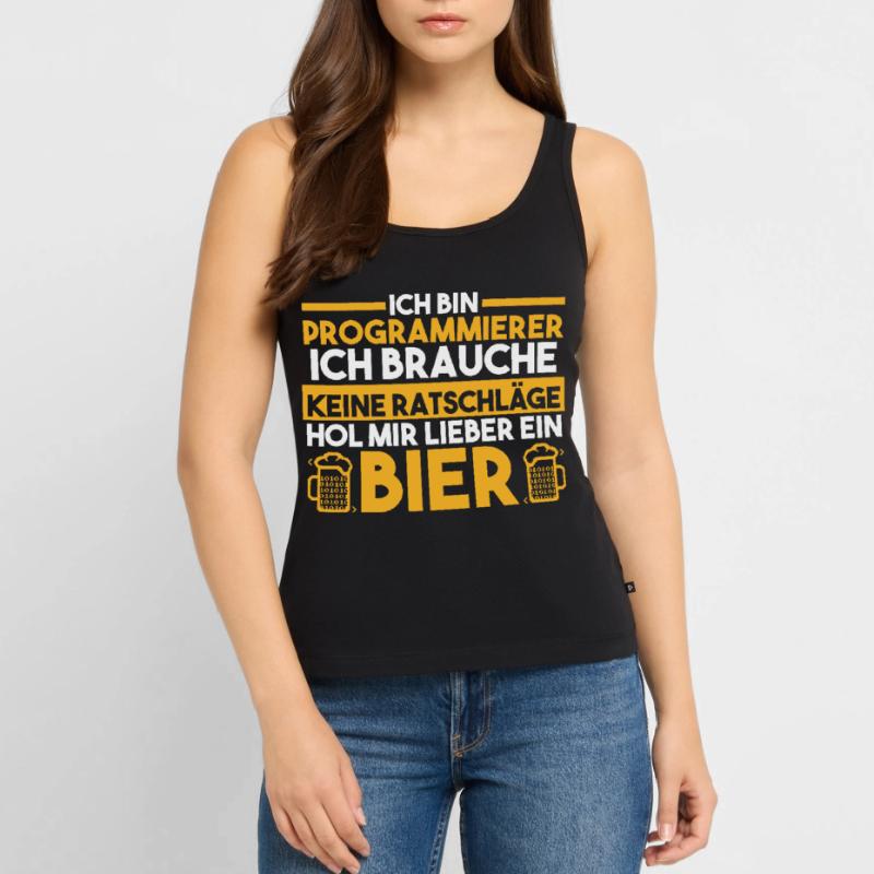 Programmieren Entwickler Coder Bier Programmierer Frauen Premium Organic Tank Top
