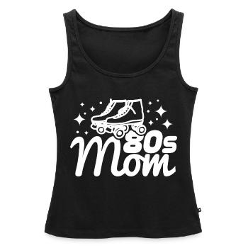 Maman des années 80 - Débardeur bio Premium Femme - noir - Devant - AI Model Female 172 light (172cm)