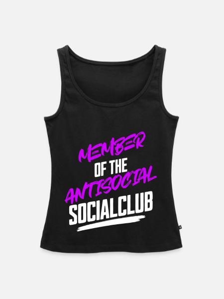 Member Antisocial Introvertiert Spruch - Frauen Premium Organic Tank Top - Schwarz