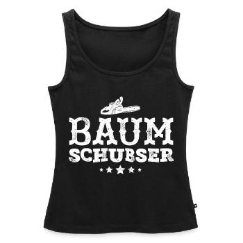 lumberjack - Women’s Premium Organic Tank top - black - Front - AI Model Female 172 light (172cm)