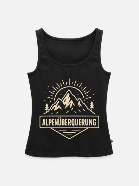 Alpenüberquerung Wandern Bergsteigen Outdoor - Frauen Premium Organic Tank Top - Schwarz