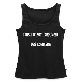 Die Beleidigung (weiß) - Frauen Premium Organic Tank Top - Schwarz - Vorne - AI Model Female 172 light (172cm)