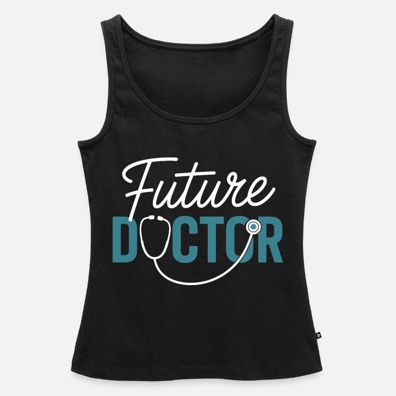 Future conception du stéthoscope Doctor - Débardeur bio Premium Femme - noir