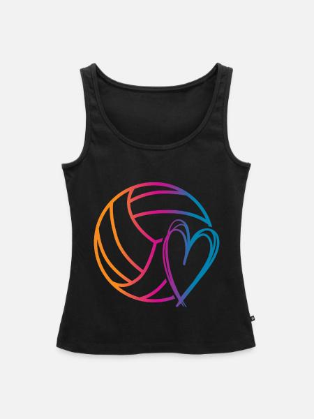 Volleyball Ball - Frauen Premium Organic Tank Top - Schwarz