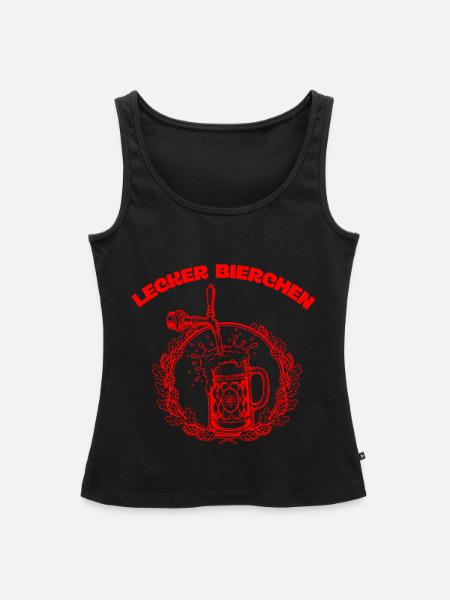 Lustiges Bier Geschenk – „Lecker Bierchen“ - Frauen Premium Organic Tank Top - Schwarz