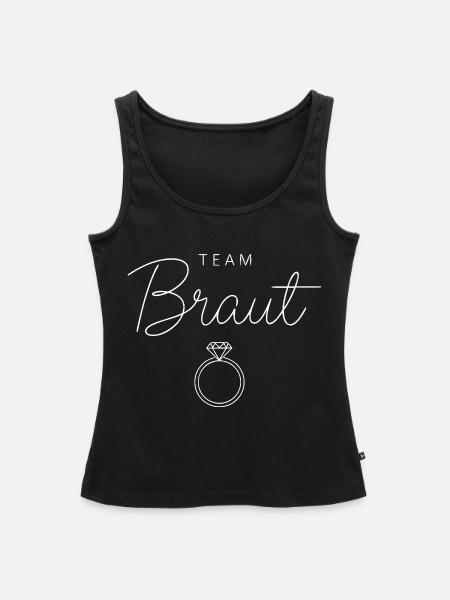 Team Braut Diamantring Elegant - Frauen Premium Organic Tank Top - Schwarz