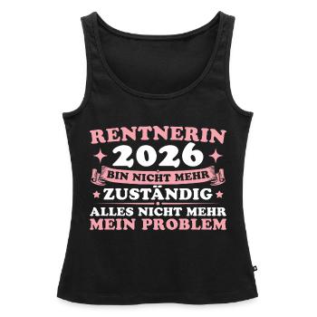 Abschiedsgeschenk Kollegin 2026 Rentnerin - Frauen Premium Organic Tank Top - Schwarz - Vorne - AI Model Female 172 light (172cm)