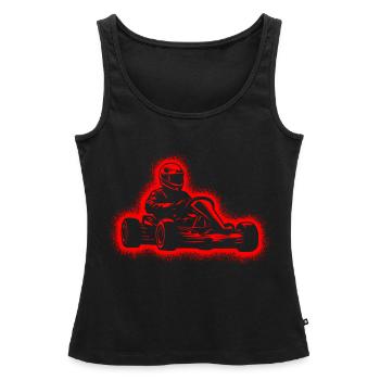 Go-Kart Motorsport Pilote de course Hommes Go-Kart Garçons - Débardeur bio Premium Femme - noir - Devant - AI Model Female 172 light (172cm)