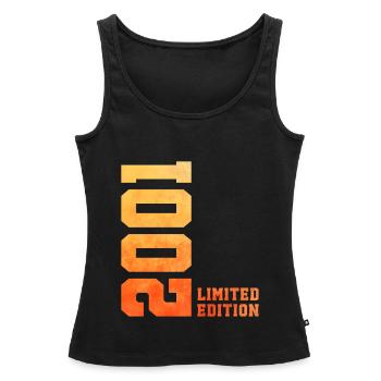 25. Geburtstag limited edition 2001 jahrgang 2001 - Frauen Premium Organic Tank Top - Schwarz - Vorne - AI Model Female 172 light (172cm)