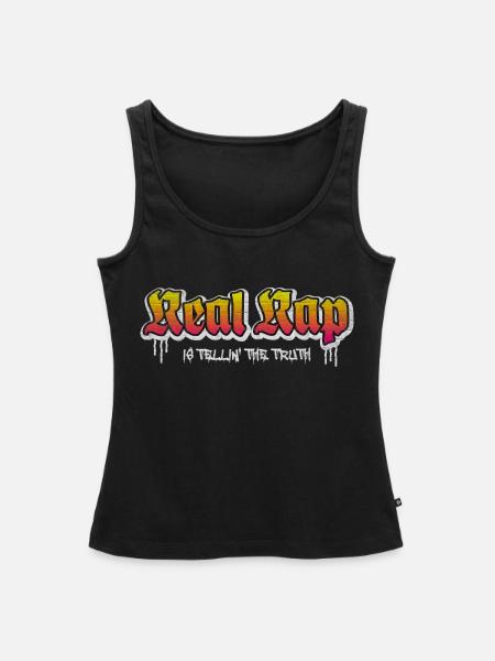 Real Rap - Hip Hop Statement - Frauen Premium Organic Tank Top - Schwarz