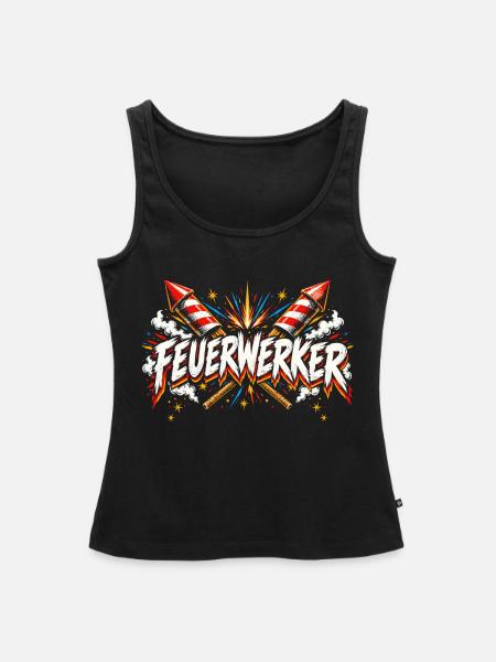 feuerwerk_33 - Frauen Premium Organic Tank Top - Schwarz