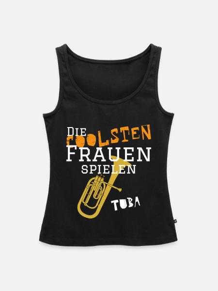 Die coolsten_Frauen_Tuba - Frauen Premium Organic Tank Top - Schwarz