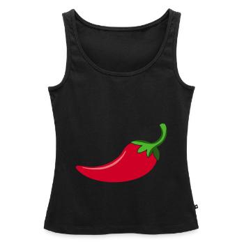 Spicy Chilly - Women’s Premium Organic Tank top - black - Front - AI Model Female 172 light (172cm)